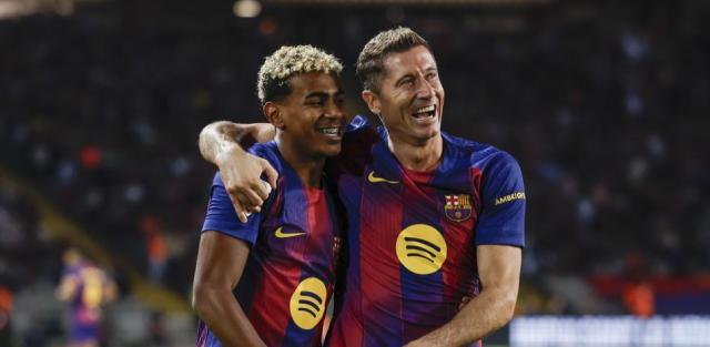 大轮换巴萨反超皇家社会,亚马尔出场一分钟助攻